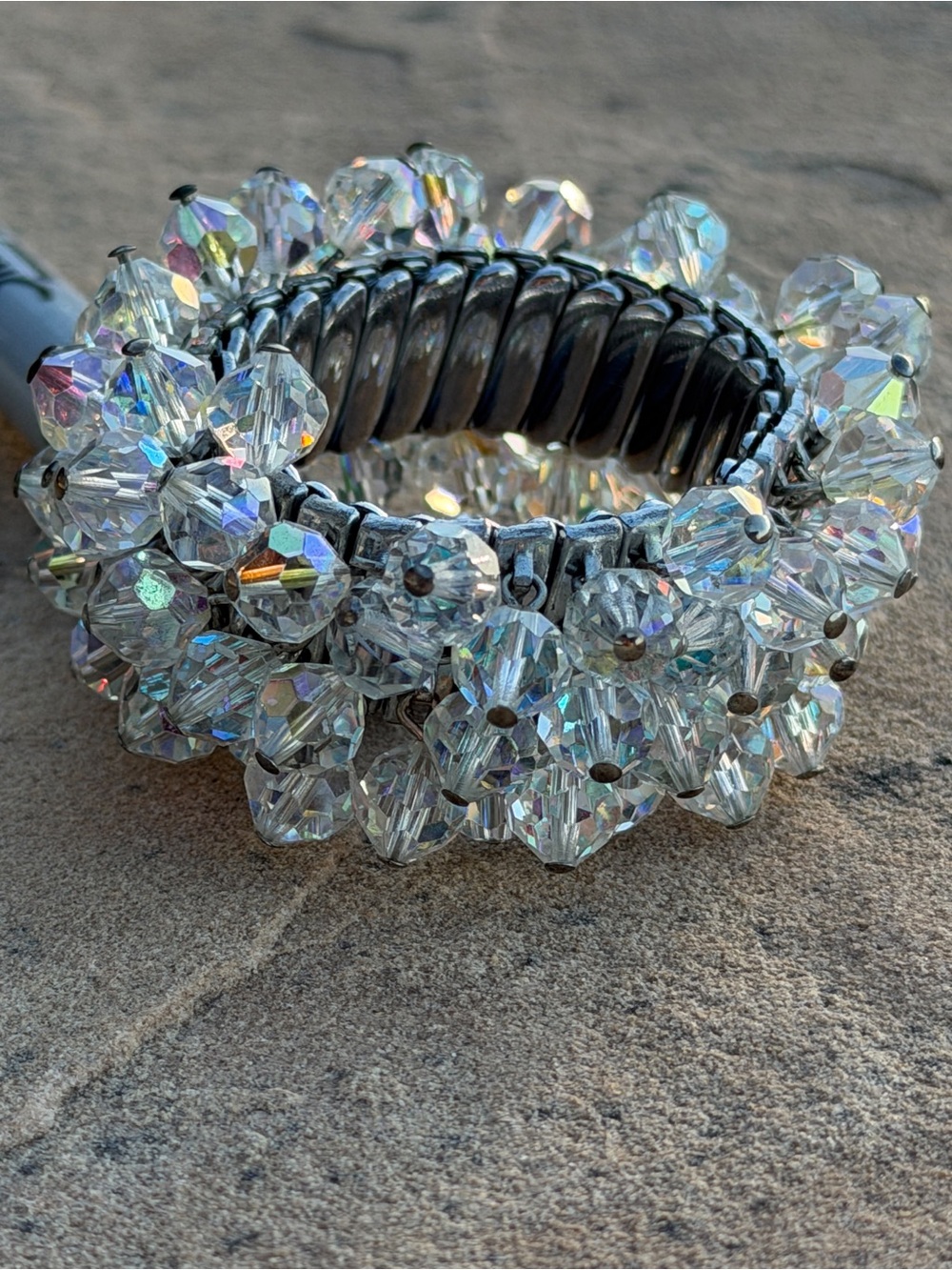 Vintage Cha Cha crystal expansion bracelet